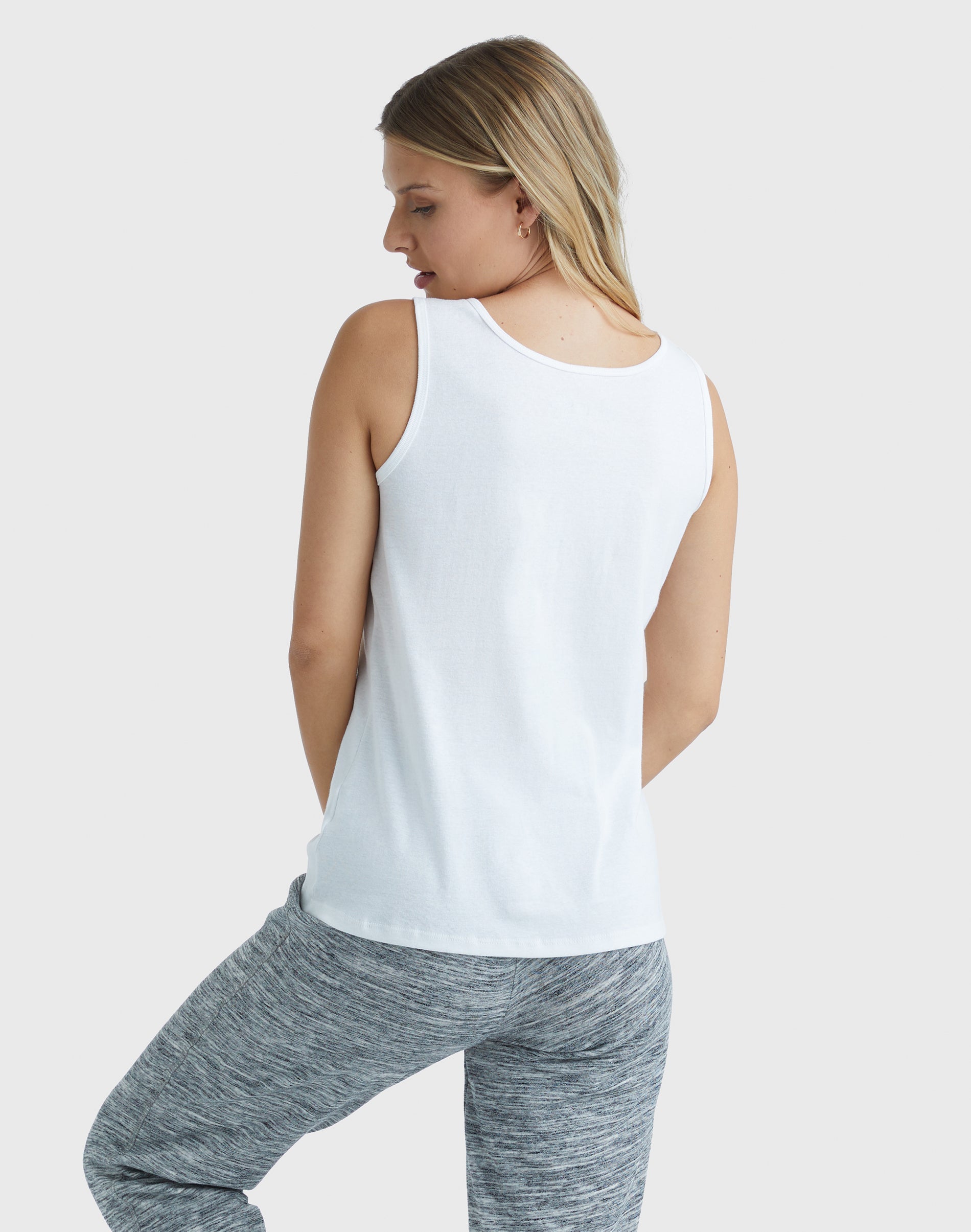 Hanes Ribbed Tank Top Women's Mini Cotton Shirt 100% pure cotton Wide Straps - Regenerative Marketplace