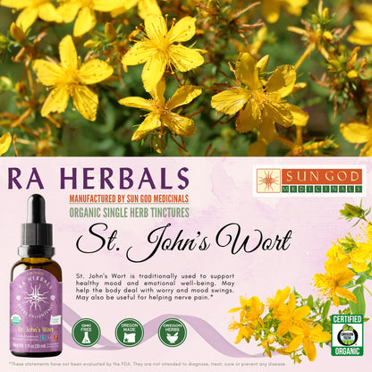 Ra Herbals Certified Organic St. John's Wort Tincture - Regenerative Marketplace