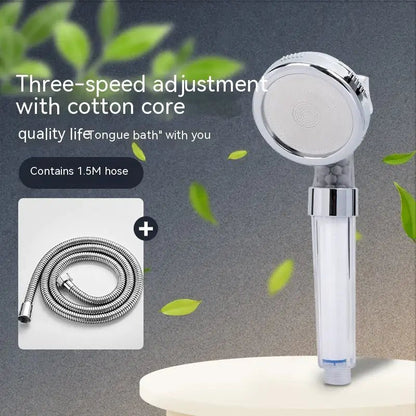 Three - speed Anion Supercharged Filtering Shower Head Nozzle - Regenerative Marketplace