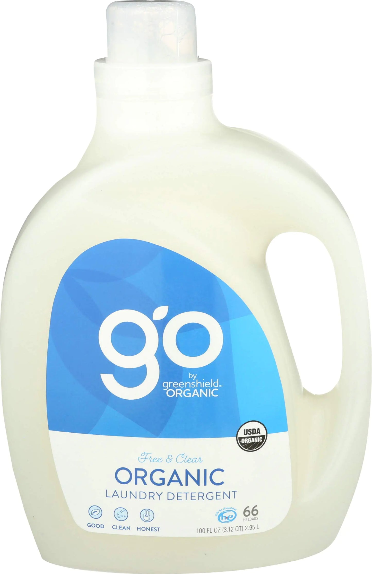 GreenShield Organic USDA Certified Organic Laundry Detergent Free and Clear 100 Ounce - Regenerative Marketplace
