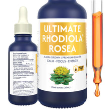 Ultimate Rhodiola Rosea Tincture - Organic Alaska Grown Alcohol - Free Full Spectrum CO2 Extract. Adaptogenic Nootropic for Stress Relief & Energy. American Made. - Regenerative Marketplace