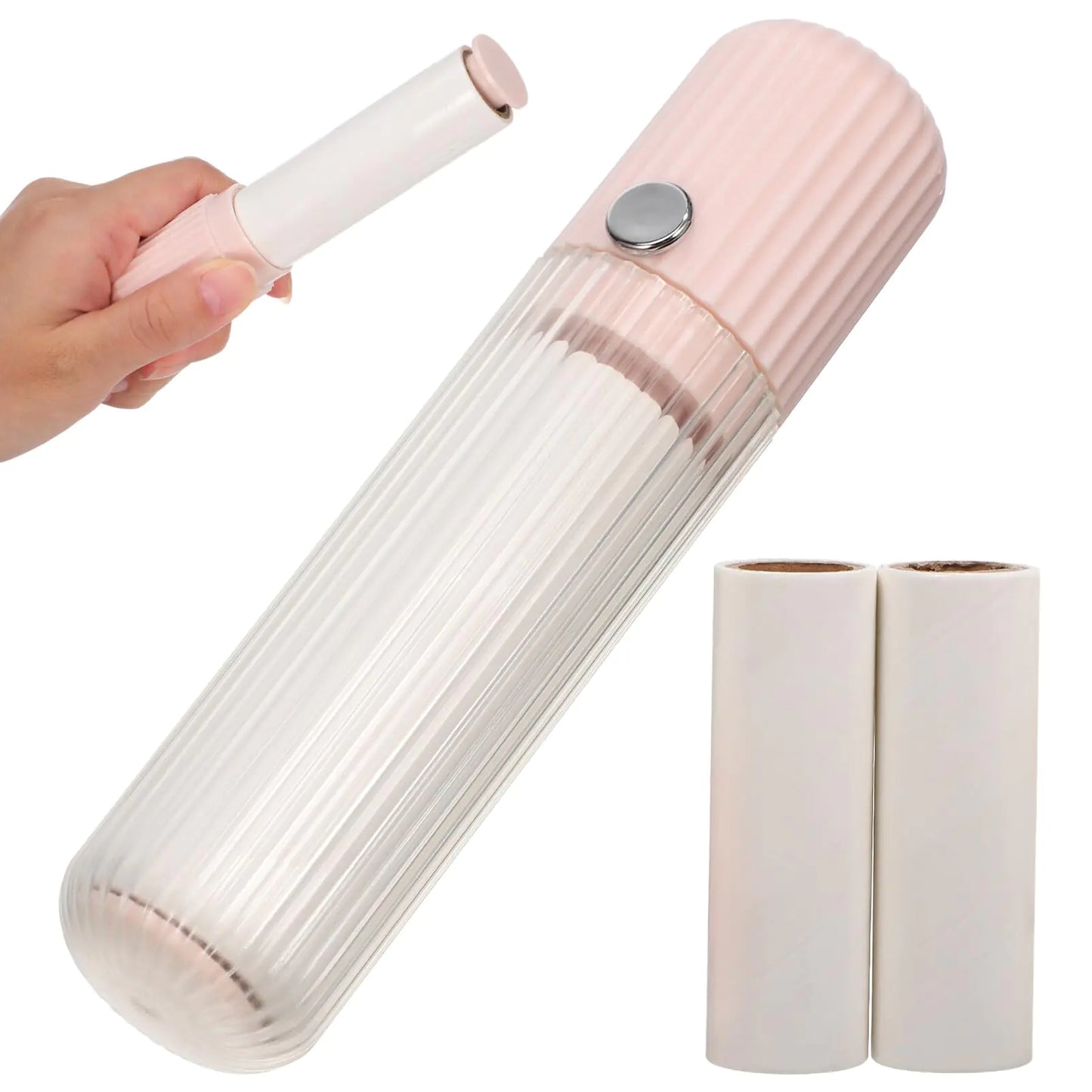 minkissy Travel Size Lint Roller Mini Lint Roller for Clothes Pet Hair Remover Stick Roller 1Pcs Roller Tool with 4 Rolls of Replacement Paper