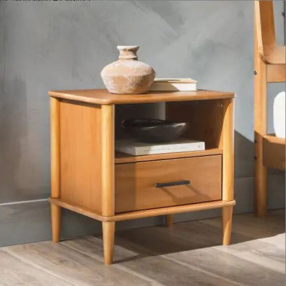 Transitional Solid Wood Spindle Nightstand Caramel - Regenerative Marketplace