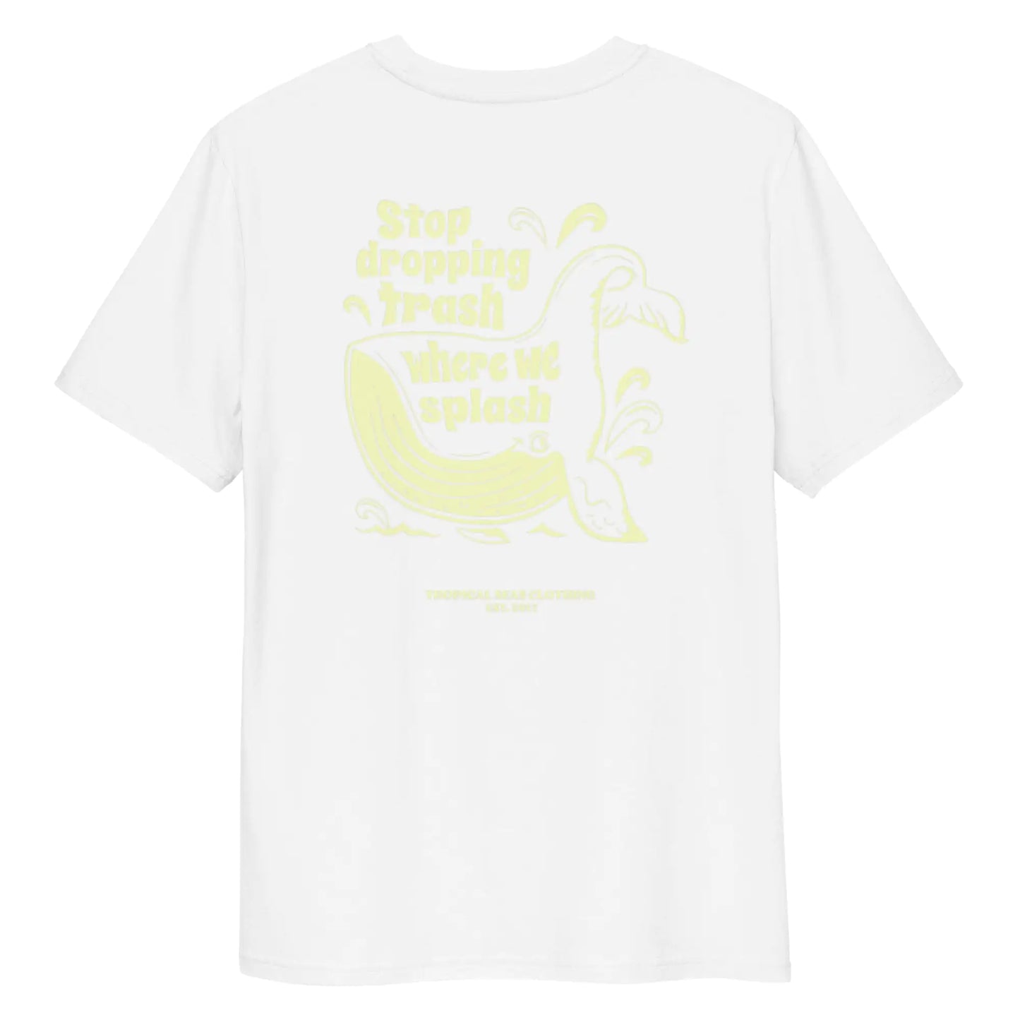 Whale Trash Splash organic cotton t-shirt - Regenerative Marketplace