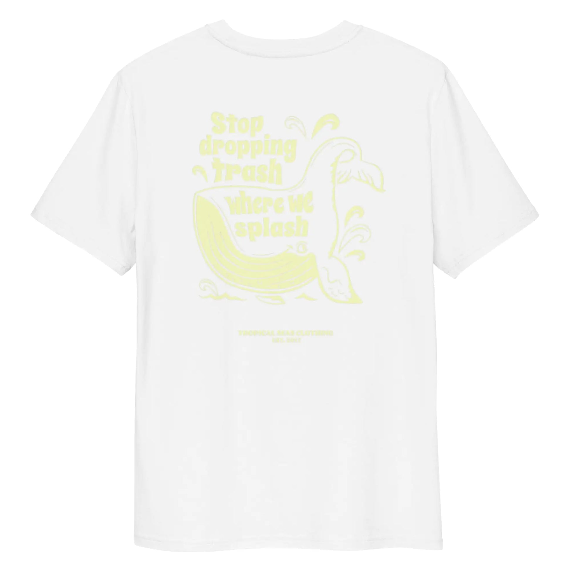 Whale Trash Splash organic cotton t-shirt - Regenerative Marketplace