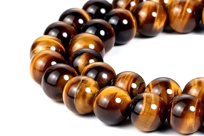 Genuine Tiger Eye Bracelet 10mm Natural Yellow Brown Tiger's eye Yoga Bracelets - Regenerative Marketplace