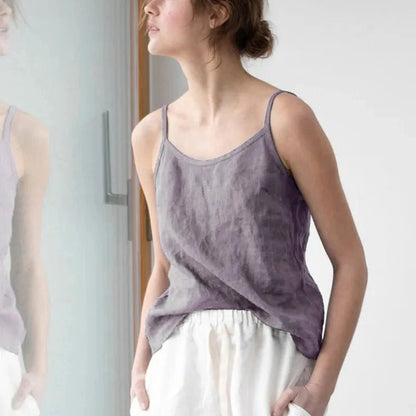 Vintage Cotton Linen Women's Summer Tank Top Sleeveless Harajuku Basic Cuasal Female Top For Girls Camisole Women Clothing - Regenerative Marketplace