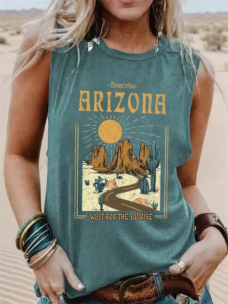 Rock Hip Hop Print Women's Tank Top Summer Street Fashion Women's Crew Neck Tank Top Everyday Casual Women's Sleeveless T-shirt - Regenerative Marketplace