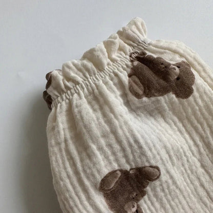Organic Cotton Toddlers Baby Pants Newborn Spring Summer Cute Print Soft Muslin Clothes Pantalons Capris - Regenerative Marketplace