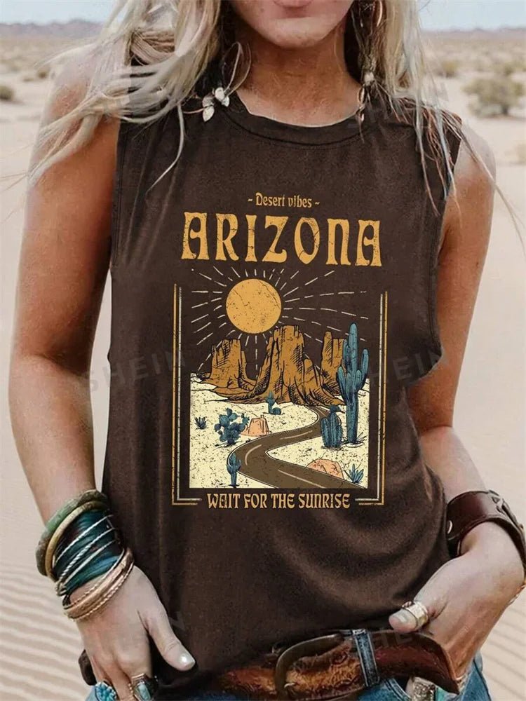 Rock Hip Hop Print Women's Tank Top Summer Street Fashion Women's Crew Neck Tank Top Everyday Casual Women's Sleeveless T-shirt - Regenerative Marketplace