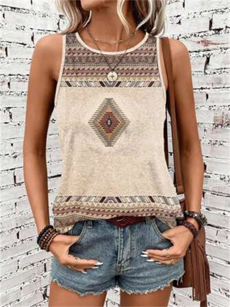 Outdoor Street Fashion Women's Sleeveless T-shirt Summer Casual Daily Crew Neck Tank Top Leopard Print Women's Elegant Tank Top - Regenerative Marketplace