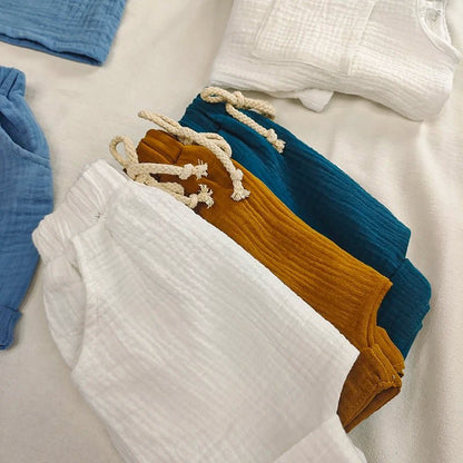 Organic Cotton Baby Clothes Set Summer Casual Tops Shorts For Boys Girls Set Unisex Toddlers 2 Pieces Kids Baby Outifs Clothing - Regenerative Marketplace