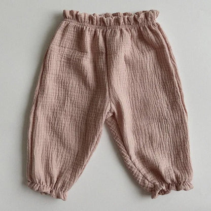 Organic Cotton Toddlers Baby Pants Newborn Spring Summer Cute Print Soft Muslin Clothes Pantalons Capris - Regenerative Marketplace