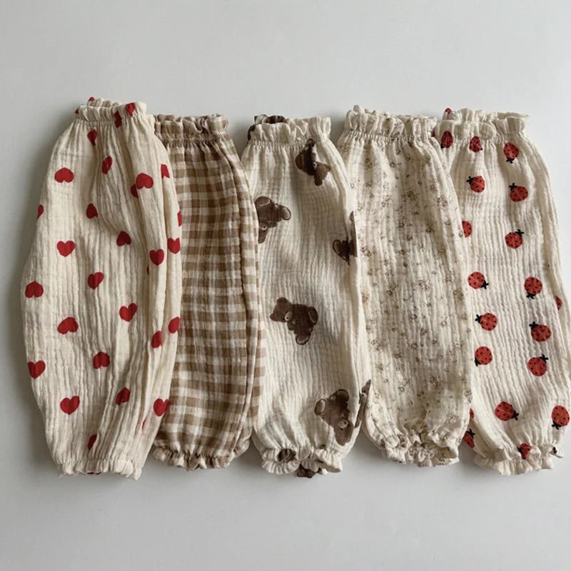 Organic Cotton Toddlers Baby Pants Newborn Spring Summer Cute Print Soft Muslin Clothes Pantalons Capris - Regenerative Marketplace