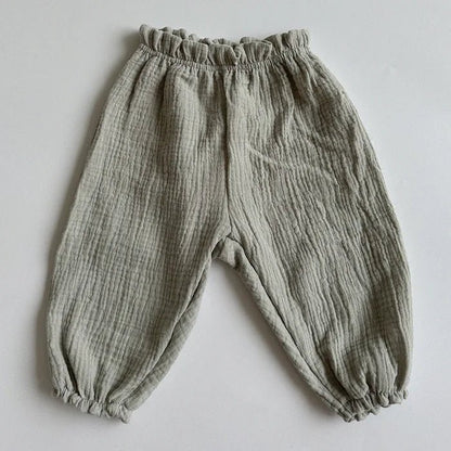 Organic Cotton Toddlers Baby Pants Newborn Spring Summer Cute Print Soft Muslin Clothes Pantalons Capris - Regenerative Marketplace