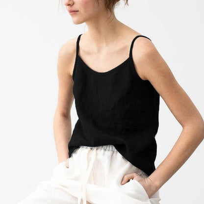 Vintage Cotton Linen Women's Summer Tank Top Sleeveless Harajuku Basic Cuasal Female Top For Girls Camisole Women Clothing - Regenerative Marketplace