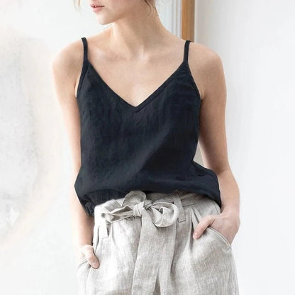 Vintage Cotton Linen Women's Summer Tank Top Sleeveless Harajuku Basic Cuasal Female Top For Girls Camisole Women Clothing - Regenerative Marketplace