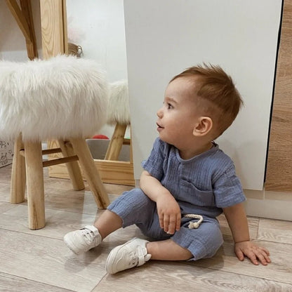 Organic Cotton Baby Clothes Set Summer Casual Tops Shorts For Boys Girls Set Unisex Toddlers 2 Pieces Kids Baby Outifs Clothing - Regenerative Marketplace
