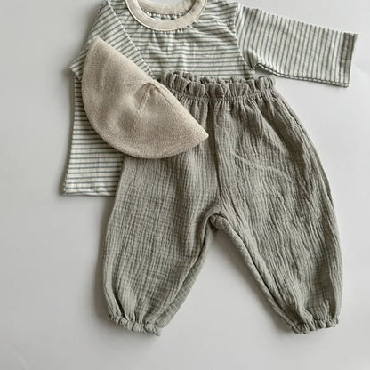 Organic Cotton Toddlers Baby Pants Newborn Spring Summer Cute Print Soft Muslin Clothes Pantalons Capris - Regenerative Marketplace