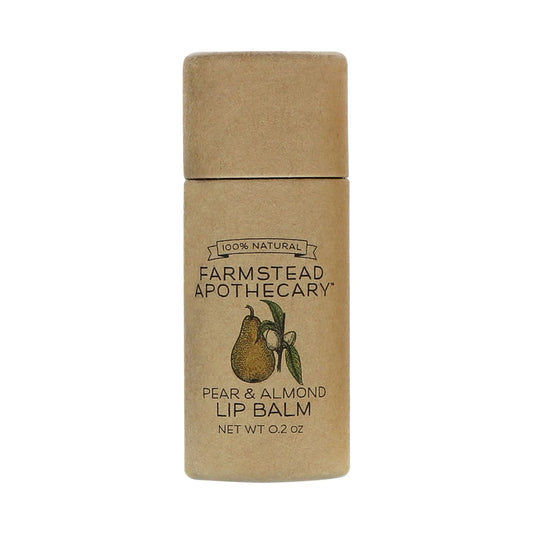 Farmstead Apothecary 100% Natural Lip Balm with Organic Beeswax Organic Shea Butter & Organic Coconut Oil Pear & Almond 0.25 oz - Regenerative Marketplace