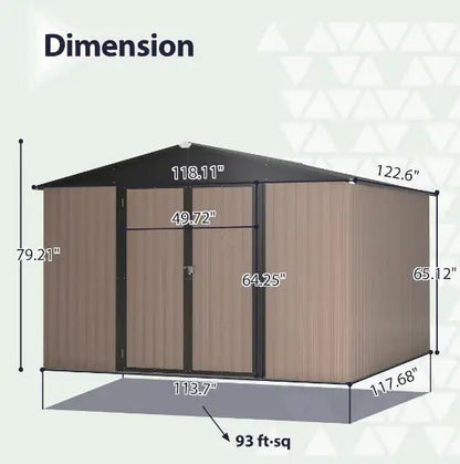 Steel Garden Shed With Double Lockable Door - Regenerative Marketplace