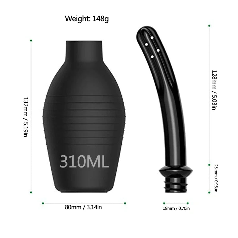310ml Anal Vaginal Bulb Douche Colonic Irrigation Rubber Enema Bag Cleaner Kit - Regenerative Marketplace