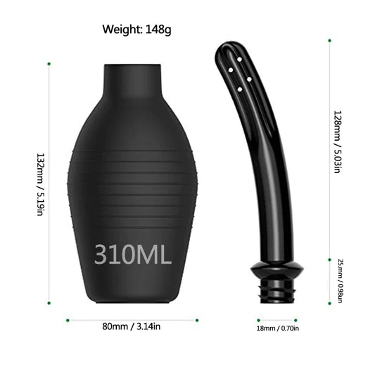 310ml Anal Vaginal Bulb Douche Colonic Irrigation Rubber Enema Bag Cleaner Kit - Regenerative Marketplace