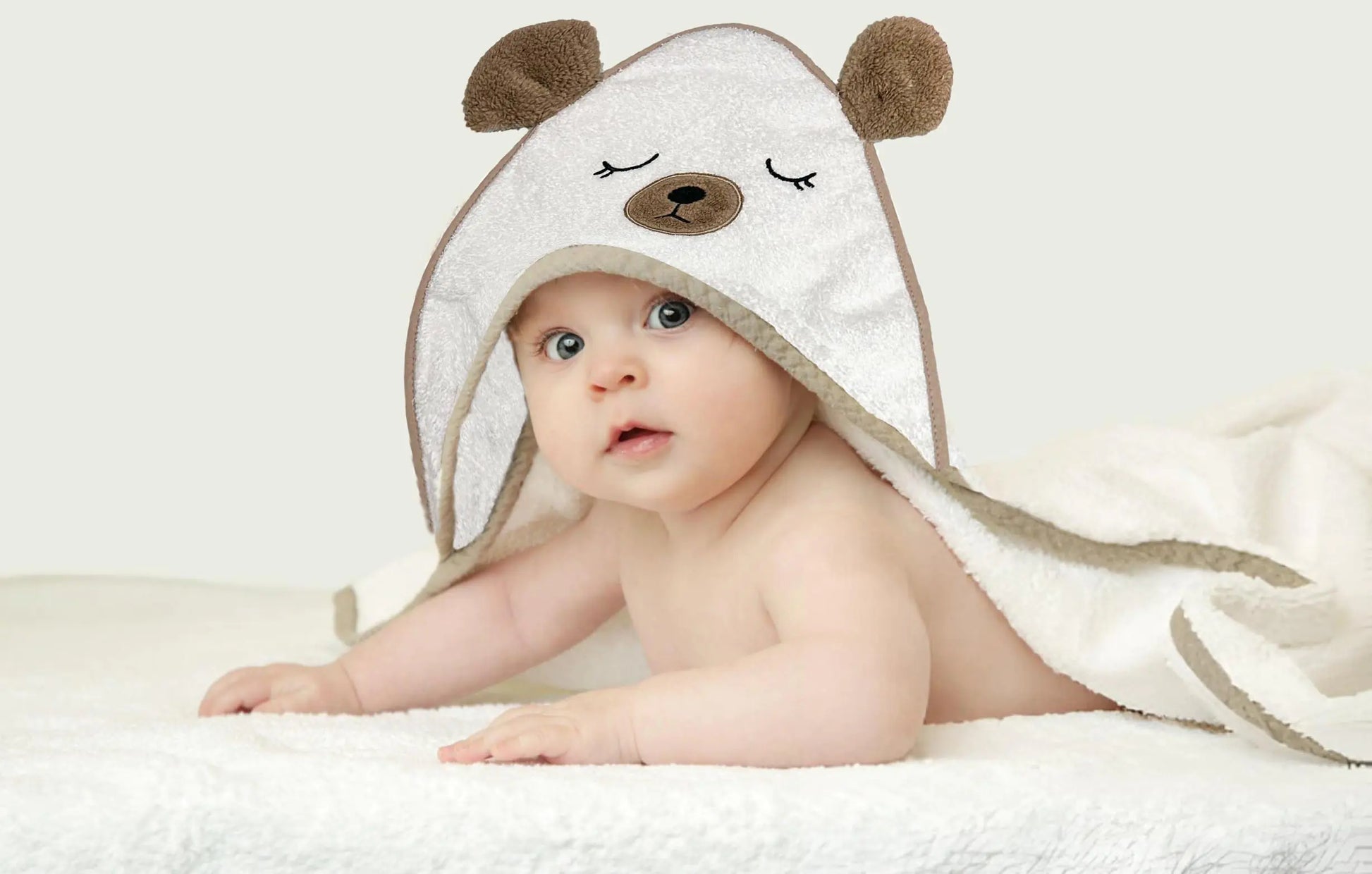 Midnight Warm - Organic Bath Towel for Newborns & Toddlers - 100% Organic Cotton Hooded & Embroidered Design Absorbent Ultra Soft 380 GSM 30"x30" Perfect for Boys & Girls (Bear) - Regenerative Marketplace