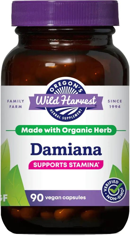 Oregons Wild Harvest Damiana Organic Herbal Supplement 90 Count - Regenerative Marketplace