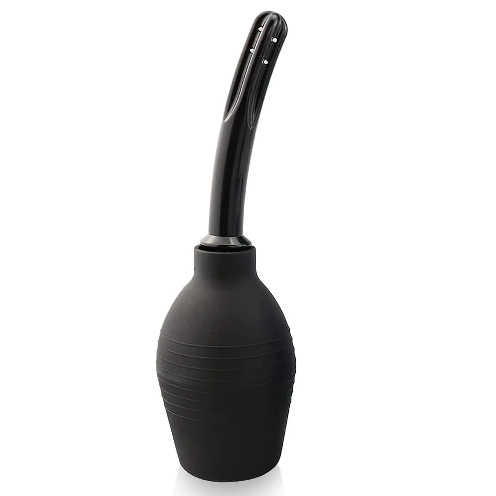 Clean and Healthy Anal Douche for WomenShower Enema Bulb Cleaner Wash Flusher System for Women and Man 10 oz(Black)