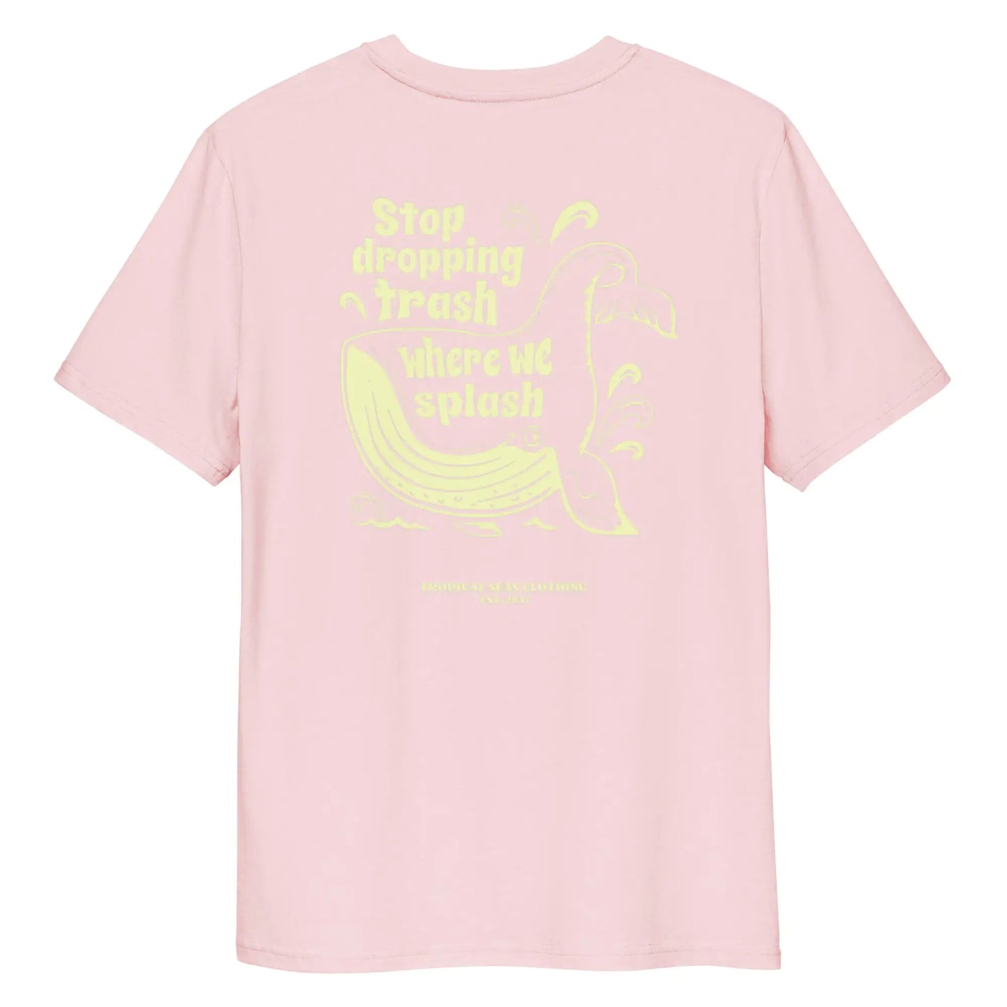 Whale Trash Splash organic cotton t-shirt - Regenerative Marketplace
