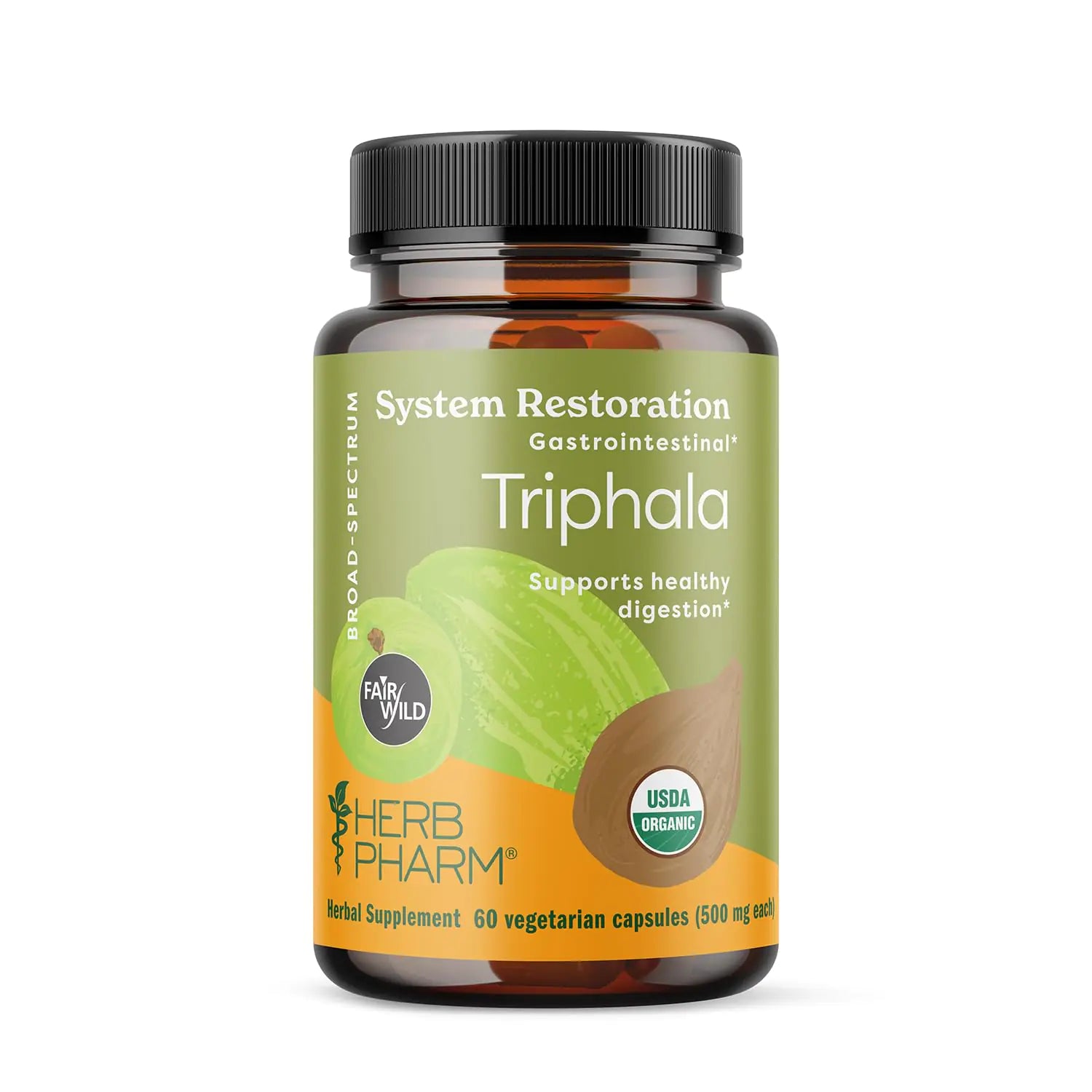 Herb Pharm Organic Triphala Capsules: Traditional Support for Cleansing & Detoxification Supports Healthy Digestive System Amla Fruit (Indian Gooseberry) Organic Haritaki & Bibhitaki Vegan 60 Ct - Regenerative Marketplace