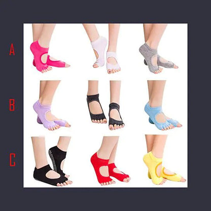 Peep Toe Yoga Socks 3 Pair Pack - Regenerative Marketplace