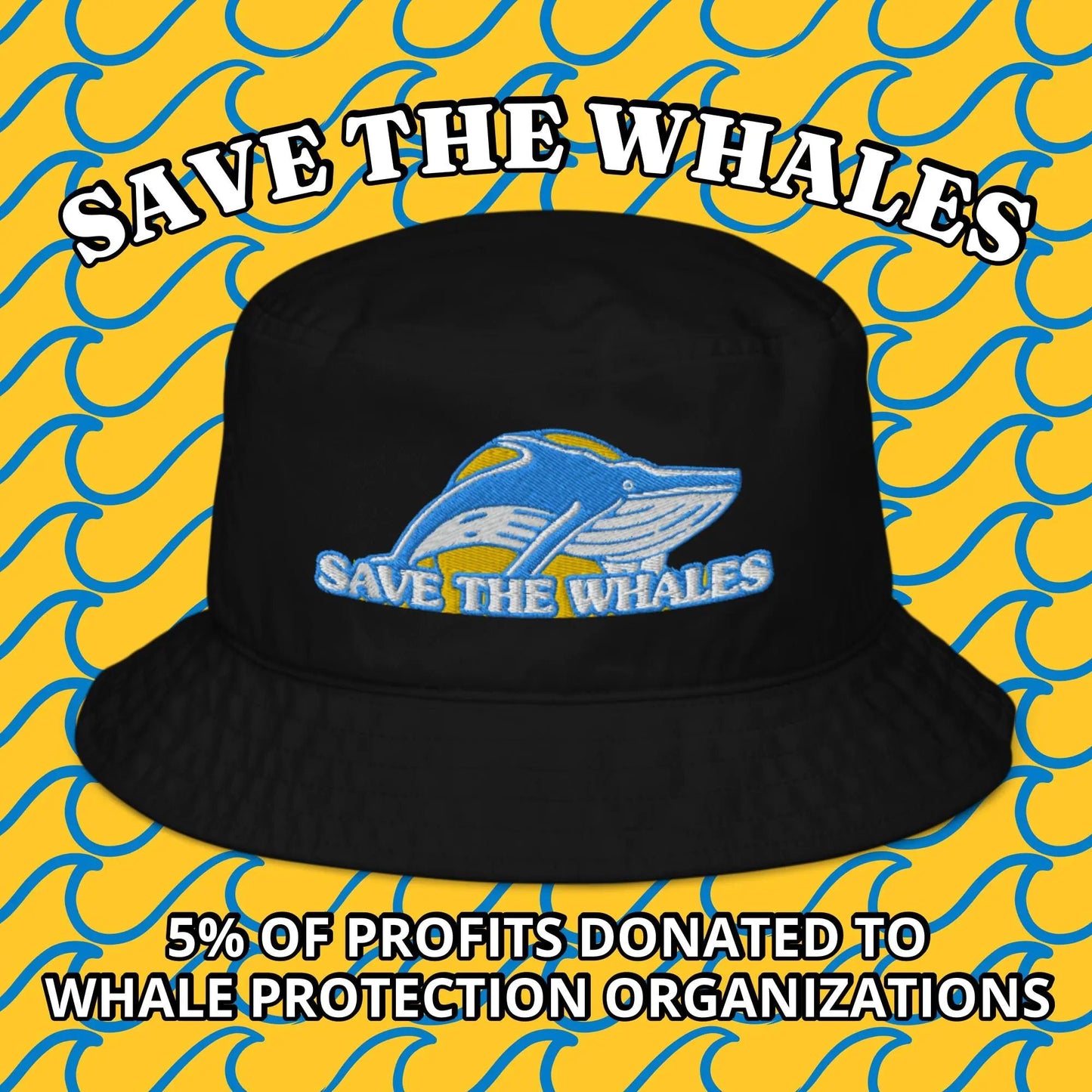 Save the Whales Organic bucket hat - Regenerative Marketplace