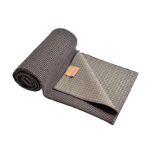 Hugger Mugger Yoga Towel - Graphite - Soft Absorbent Fast Drying Non - Slip Backing use by iteself or Over a Yoga mat hot Yoga Helps with Slippery Hands and feet - Regenerative Marketplace