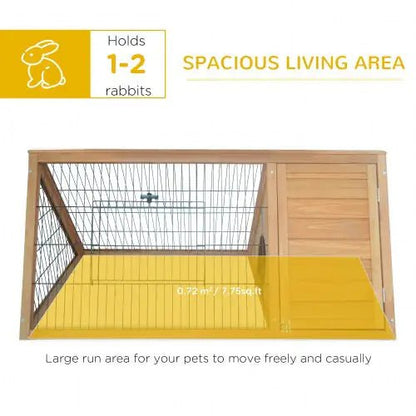 Wooden A - frame Outdoor Rabbit Cage Small Animal Cage - Regenerative Marketplace