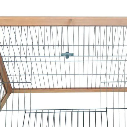 Wooden A - frame Outdoor Rabbit Cage Small Animal Cage - Regenerative Marketplace