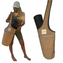 Cork Yoga bag; yoga bags and carriers for women; yoga accessories for women; gym bag for women with yoga mat holder; yoga strap for mat; bag for yoga mat; yoga matts for women; yoga mat women - Regenerative Marketplace