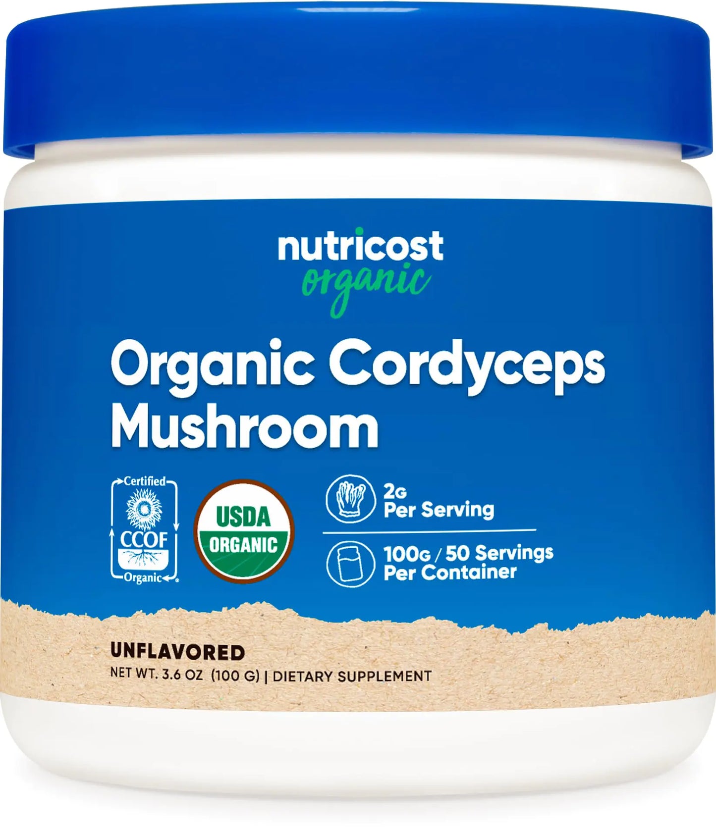 Nutricost Organic Cordyceps Powder 100 Grams - USDA Certified Organic Non-GMO Gluten Free