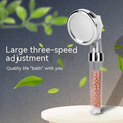 Three - speed Anion Supercharged Filtering Shower Head Nozzle - Regenerative Marketplace