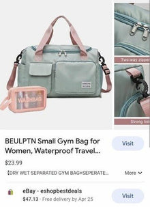 Gym Bag Waterproof Travel Bag Small LIGHTWEIGHT Travel Bag NEW - Regenerative Marketplace