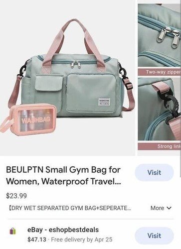 Gym Bag Waterproof Travel Bag Small LIGHTWEIGHT Travel Bag NEW - Regenerative Marketplace
