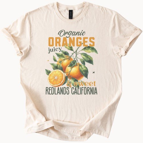 Organic Oranges Tee Juicy Sweet Citrus Fruit TShirt - Regenerative Marketplace