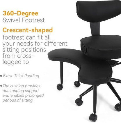 ELECWISH Criss Cross Legged Chair with Wheels, Meditation Chair, ADHD Yoga Chair - Regenerative Marketplace