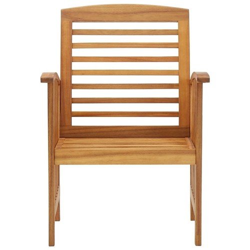 Garden Chair Set of 2 Natural wood Solid acacia wood Standard - Regenerative Marketplace