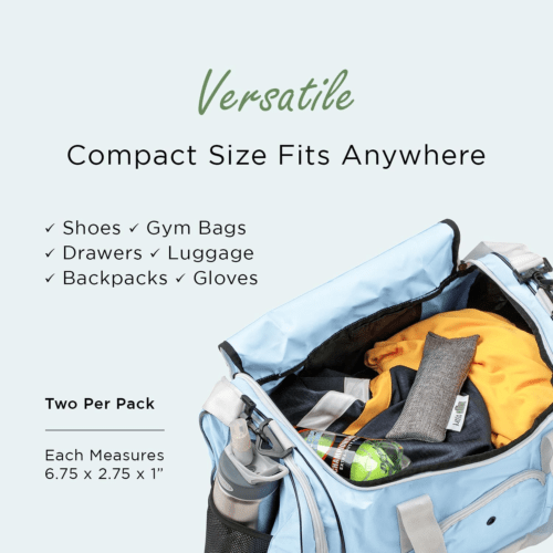 Moso Natural Shoe Deodorizer Insert | Charcoal Odor Absorber for Shoes | Gym Bag - Regenerative Marketplace