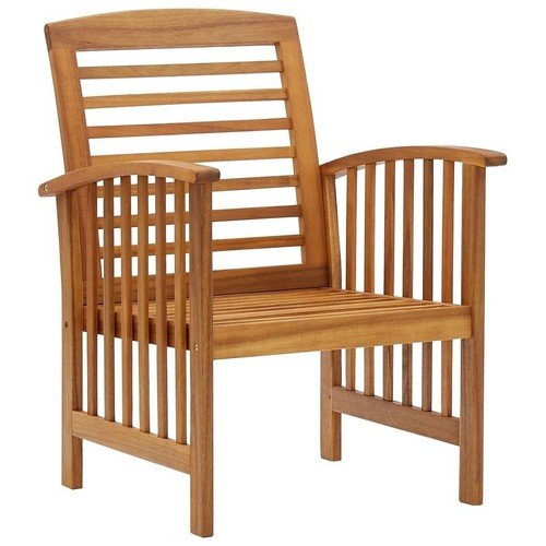 Garden Chair Set of 2 Natural wood Solid acacia wood Standard - Regenerative Marketplace