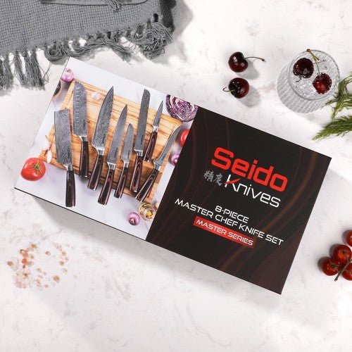 Seido Knives Japanese Master Chef Knife Set, 8 - Piece Professional Kitchen Knives - Regenerative Marketplace
