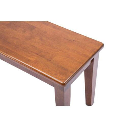 Boraam Bench 44 - in Shaker Constructed Eco - friendly Rubber Wood Frame Walnut - Regenerative Marketplace