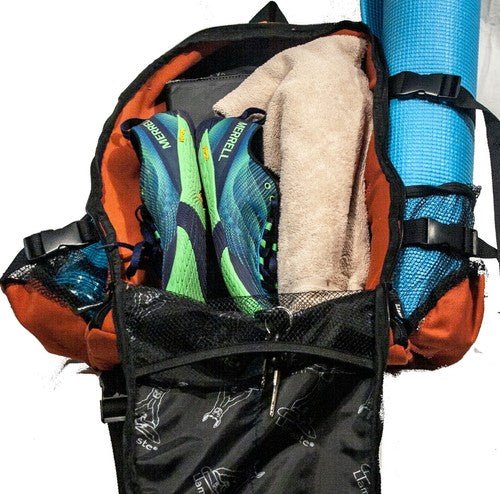 Llamaste Duffel Yoga and Gym Bag with separate mat carrier - Vibrant Orange - Regenerative Marketplace